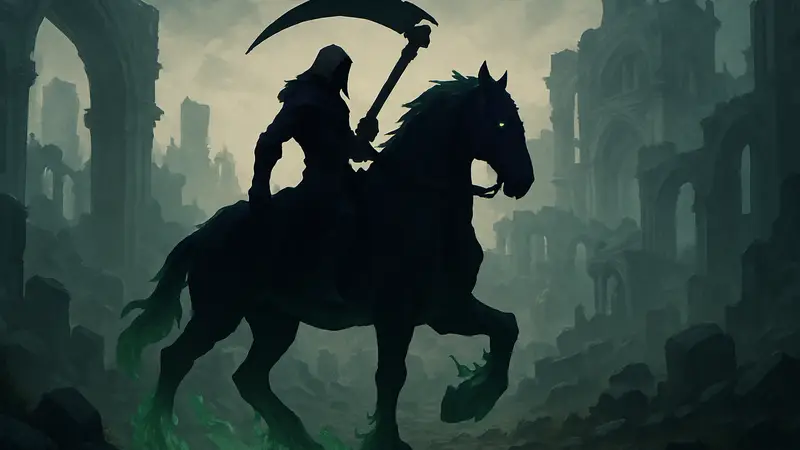 Фигурка Смерти верхом на коне Отчаянии из игры Darksiders II.