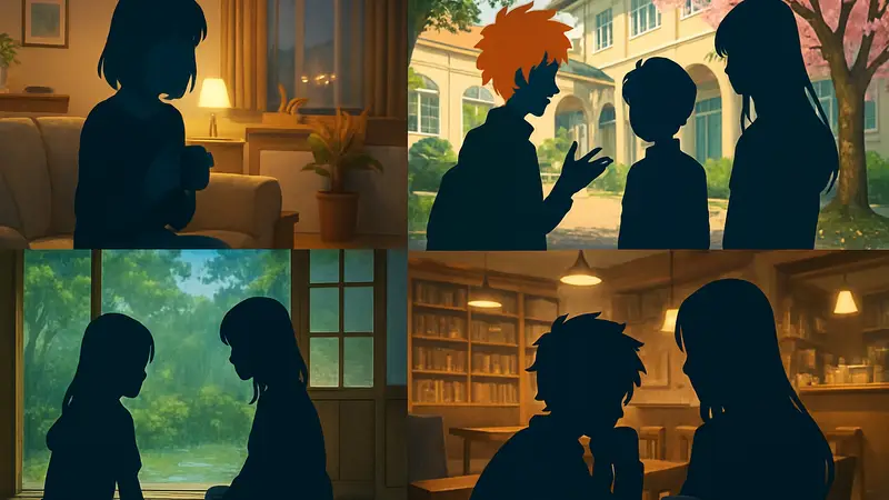 Подборка кадров из популярных аниме-сериалов, создающих уютную и дружелюбную атмосферу.