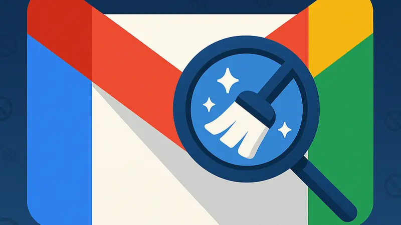 Логотип Gmail с индикатором исправления ошибок или очистки от спама