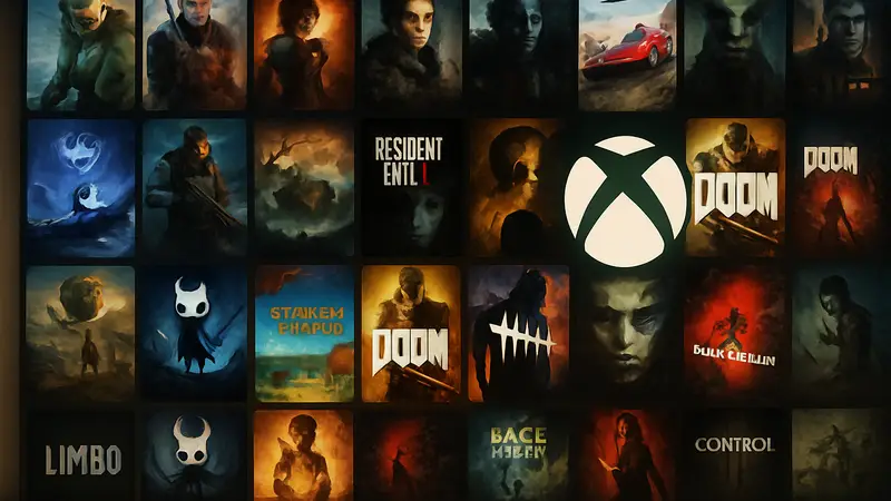 Обложки 40 игр, доступных для стриминга в Xbox Game Pass в феврале 2026 года
