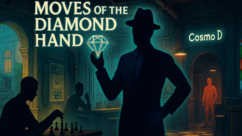 Обложка игры Moves of the Diamond Hand, геймплей, логотип Cosmo D.