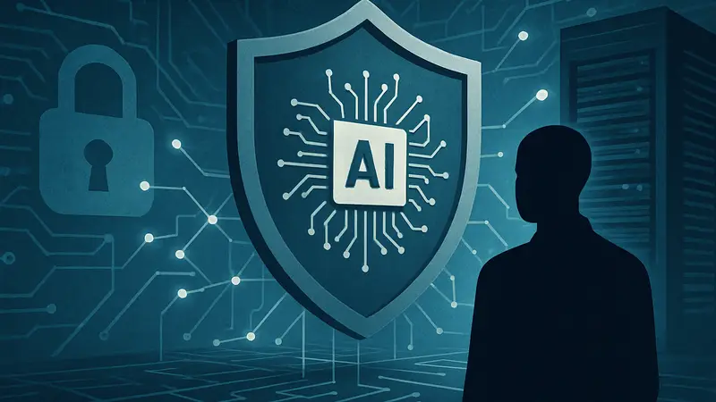 Концепт модели Anthropic Mythos, символизирующий кибербезопасность и искусственный интеллект