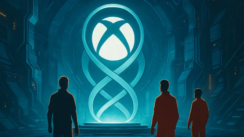 Логотип Xbox Project Helix на футуристическом фоне, символизирующий новую консоль