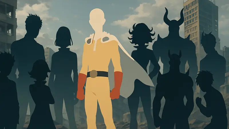 Изображение популярных персонажей аниме One-Punch Man