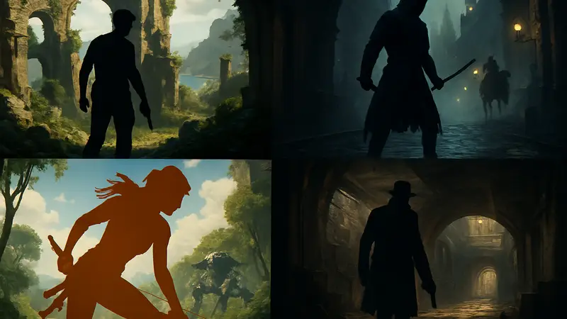 Изображение нескольких обложек или кадров из лучших недооцененных экшен-игр со средним бюджетом.