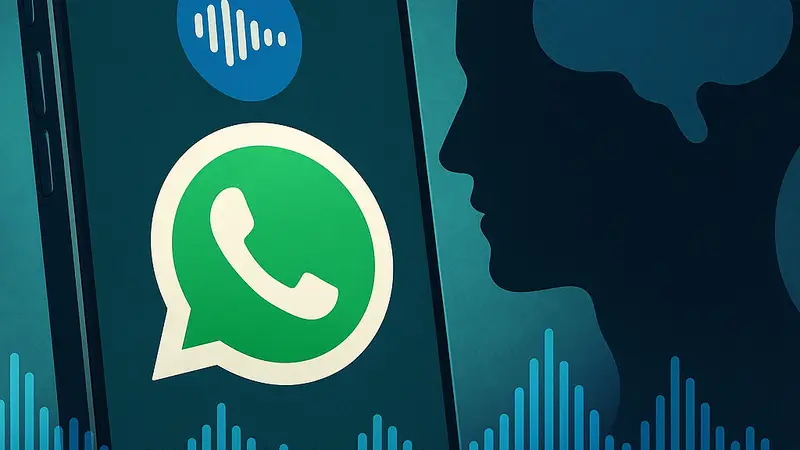 Иконка WhatsApp на экране смартфона, символизирующая анализ голосовых сообщений для выявления признаков депрессии.
