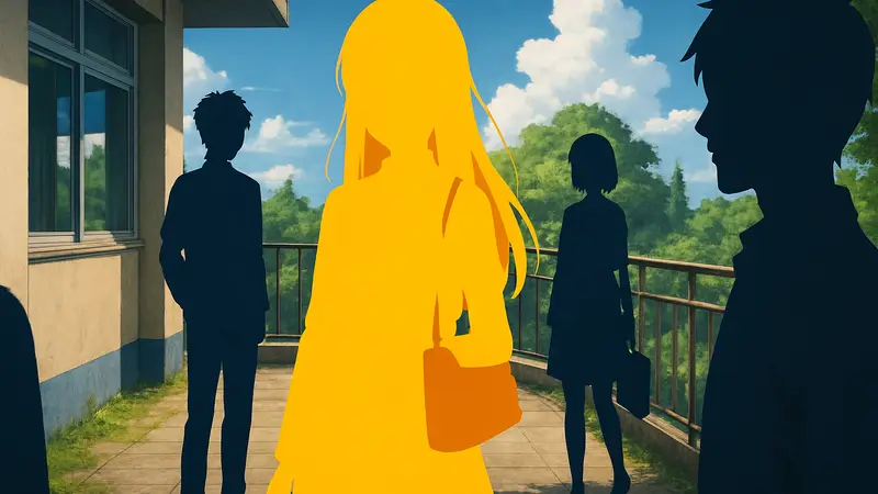 Тизер-постер аниме "Kusunoki-san wa Koukou Debut ni Shippaishiteiru", анонс ТВ-адаптации манги.