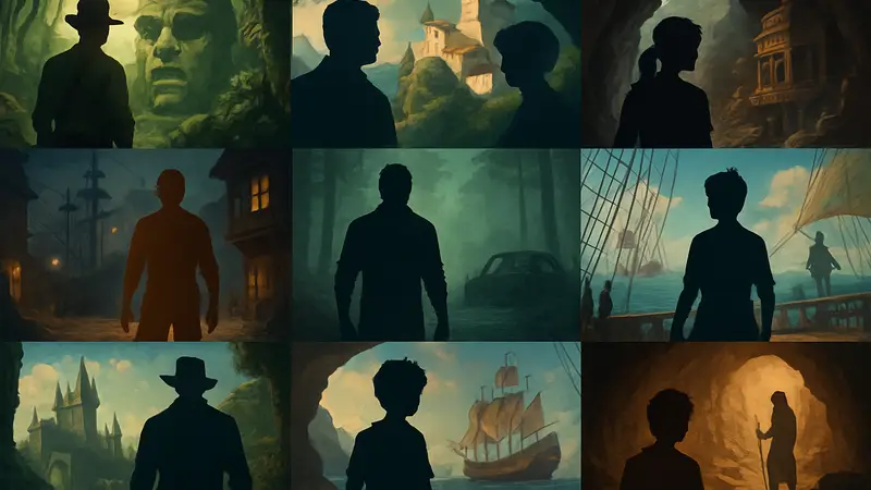 Коллаж из обложек революционных приключенческих игр, демонстрирующий разнообразие жанра