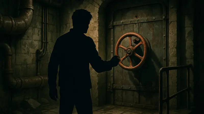 Рукоятка, ключ или механизм в очистных сооружениях Resident Evil 9 для открытия двери