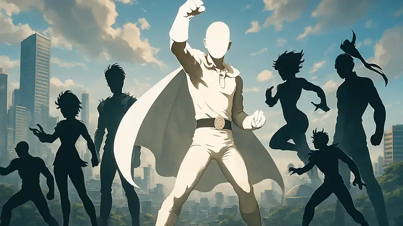 Сайтама и другие герои One Punch Man демонстрируют свою силу