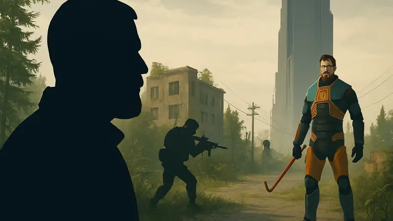 Никита Буянов из Battlestate Games на фоне кроссовера Escape from Tarkov и Half-Life