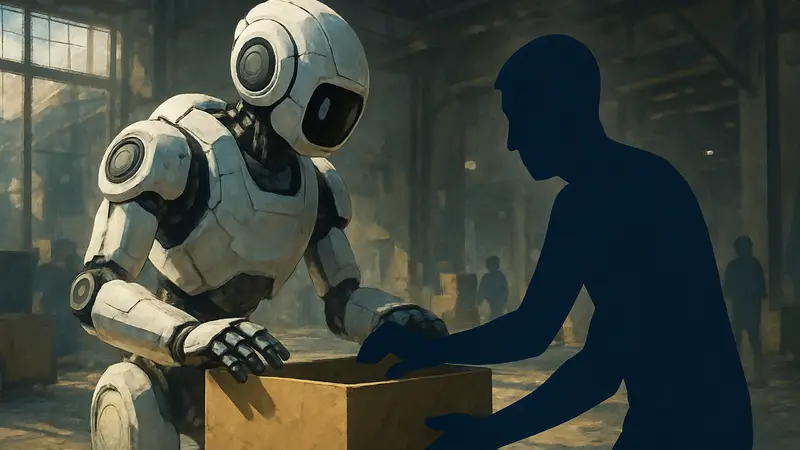 Иллюстрация: робот или устройство, взаимодействующее с физическим миром, символизирующее физический ИИ