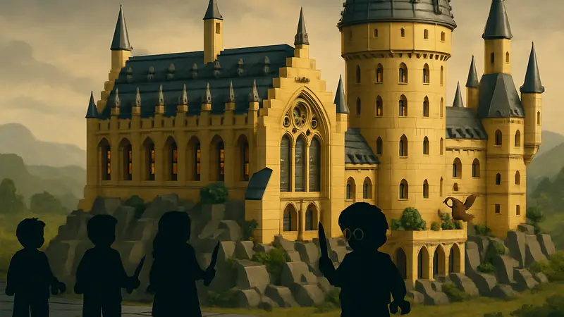 Набор LEGO Harry Potter "Восточное крыло Хогвартса" 2026, концепт-арт или схема будущей модели.