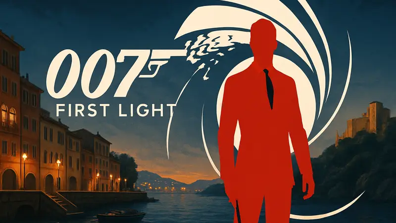 Обложка игры 007 First Light, демонстрирующая Джеймса Бонда или символику игры.