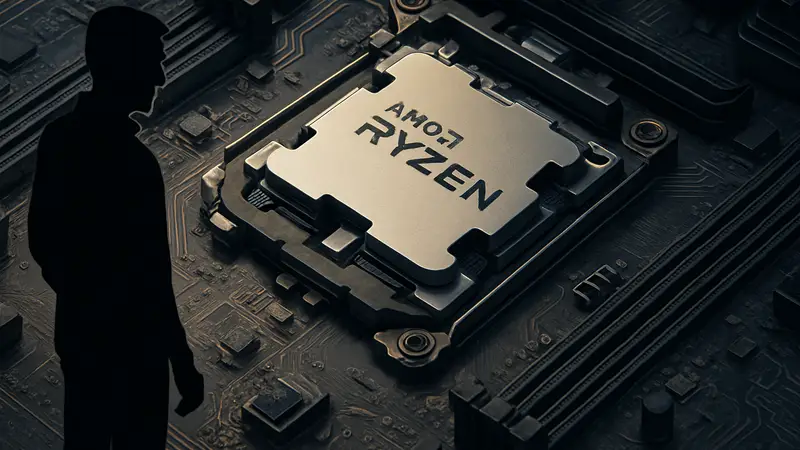 Процессор AMD Ryzen на материнской плате с сокетом AM5