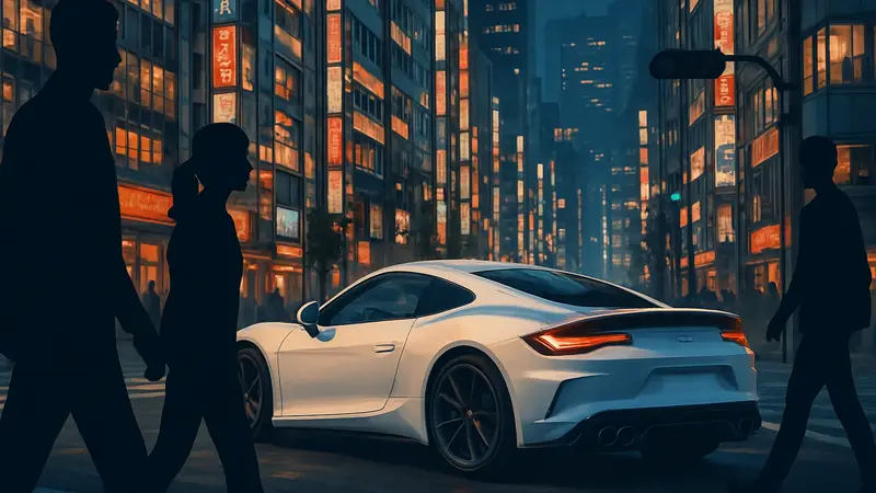 Автомобиль в Forza Horizon 6 на улицах Токио, городская среда