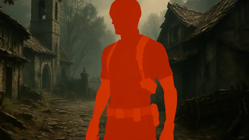 Леон Кеннеди из Resident Evil Requiem в изменённом костюме на фоне улучшенной графики игры с модами.