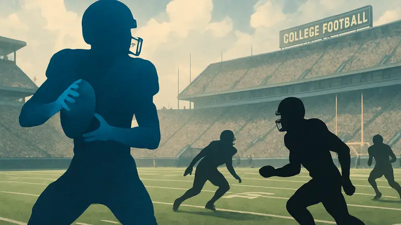 Квотербек принимает решение о пасе или выносе во время RPO в College Football 27