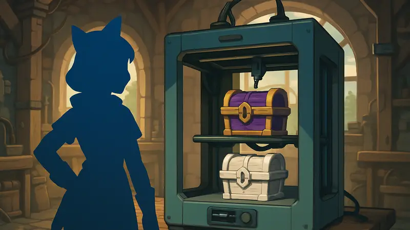 3D-принтер в игре Pokemon Pokopia, копирующий предмет