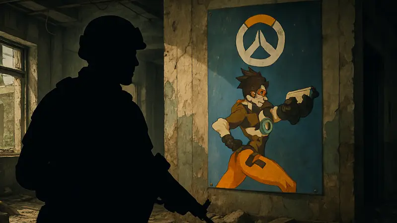 Постер Overwatch, найденный на карте в Call of Duty: Modern Warfare 4
