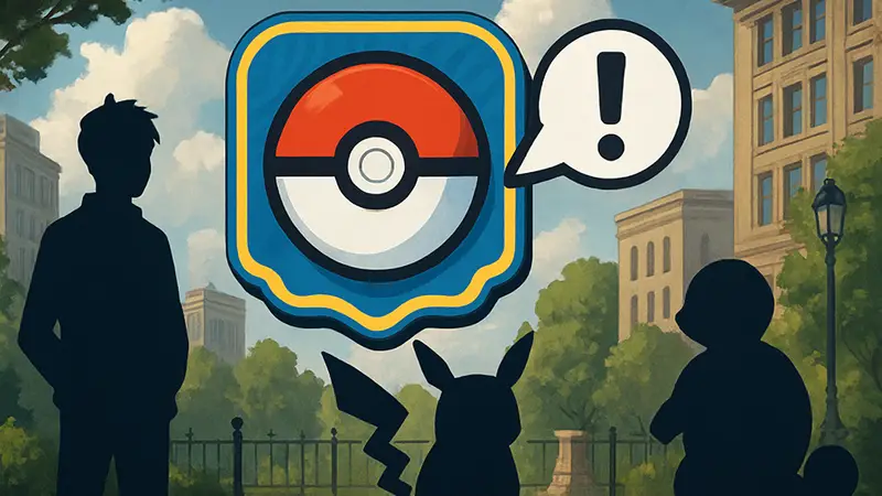 Логотип Pokemon TCG Pocket с уведомлением об изменениях в системе миссий и наград.