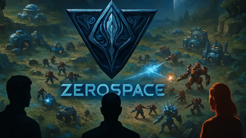 Логотип ZeroSpace или скриншот из игры, стилизованный под StarCraft
