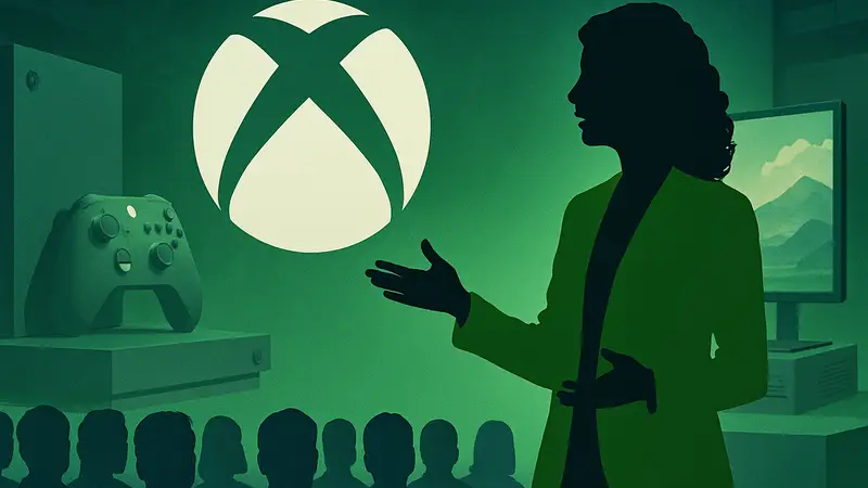 Глава Xbox Аша Шарма на презентации, говорящая о планах по улучшению экосистемы Xbox.