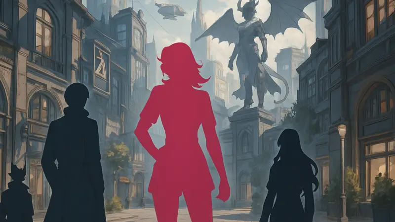 Игровой арт Neverness to Everness, отображающий элементы городского фэнтези и персонажей.