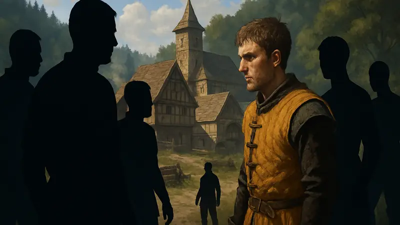 Kingdom Come Deliverance 2 скриншот с Генри и несколькими персонажами, играющими в мультиплеере.