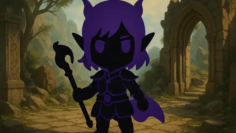 Стилизованная чиби-фигурка Nendoroid Шэдоухарт из игры Baldur's Gate 3 с её характерным дизайном.