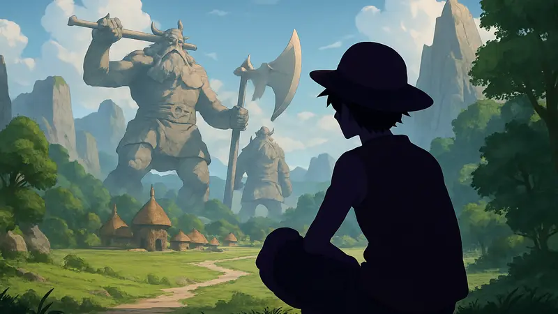 Монки Д. Луффи из One Piece в арке Elbaf, ожидание нового эпизода 1156.