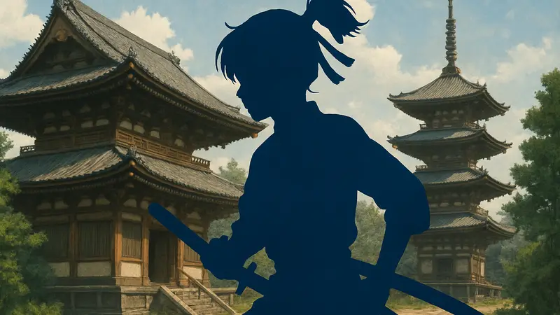 Обложка манги "The Elusive Samurai" с изображением главного героя, отражающего самурайский стиль.
