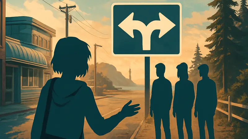 Кадр из Life is Strange Reunion, персонажи игры, выбор, гайд