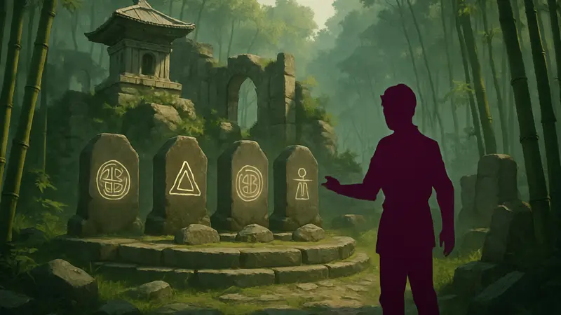 Решение головоломки с камнями в Руинах Бамбукового Леса Crimson Desert