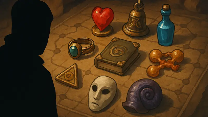 Изображение нескольких реликвий из игры Slay the Spire 2, лежащих на игровом поле