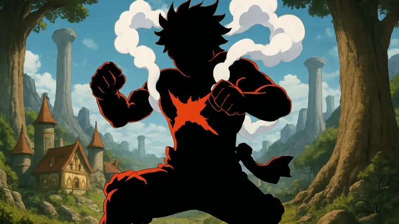 Луффи в новой улучшенной форме Гир 4 из арки Элбаф аниме One Piece.