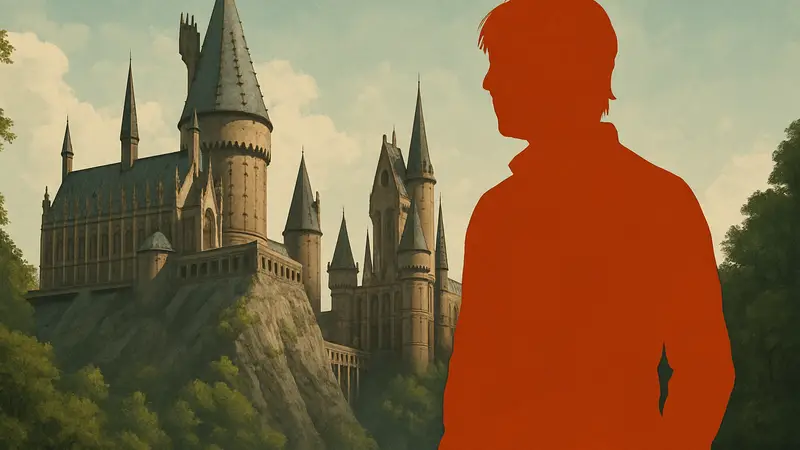 Актёр, выбранный на роль взрослого Рона Уизли, на промо-изображении сериала «Гарри Поттер» от HBO.