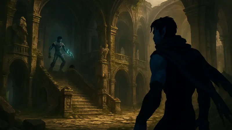 Скриншот из игры Legacy of Kain: Defiance Remastered, показывающий улучшенную графику и персонажа Разиэля.