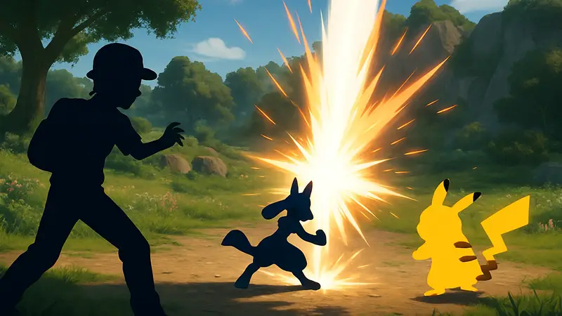 Скриншот игрового процесса Pokemon Champions, демонстрирующий эффект одной из новых суператак в бою.