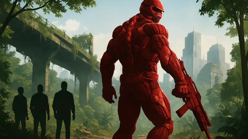 Обложка Crysis Remastered Trilogy на ПК с Нанокостюмом.