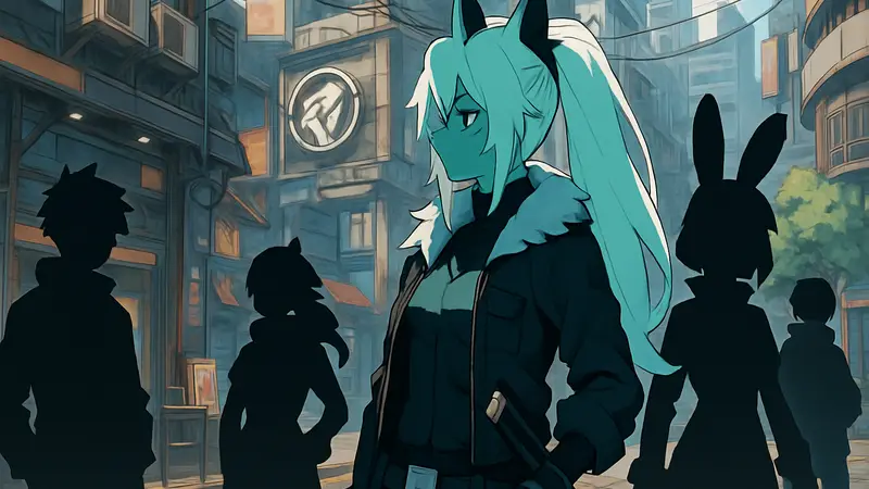 Наньгун Юй из Zenless Zone Zero, новый персонаж обновления 2.7, с командой "Ангелов заблуждения".