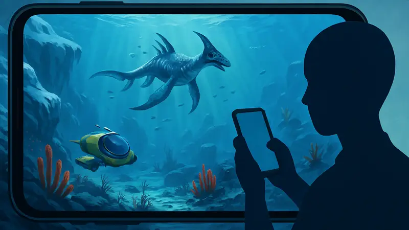 Скриншот из мобильной версии Subnautica: Below Zero с подводным миром
