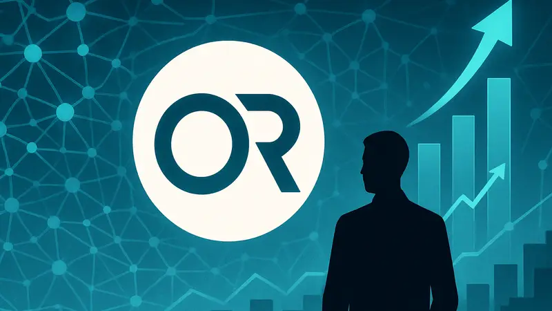 Логотип OpenRouter на фоне абстрактных ИИ-сетей, символизирующих рост и инвестиции в технологии