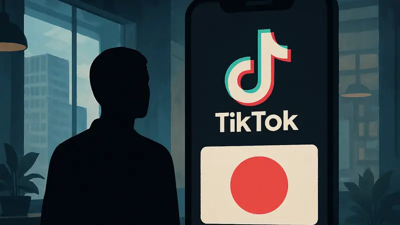 Логотип TikTok и рекламный баннер нового формата, показывающий интеграцию логотипов брендов на стартовом экране приложения