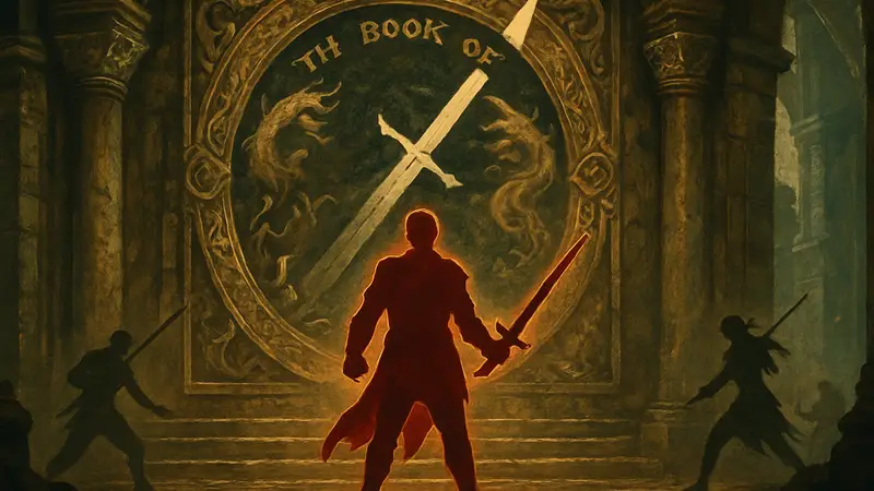 Обложка книги The Book of Nine Swords для Dungeons & Dragons, символизирующая изменение боевой системы.