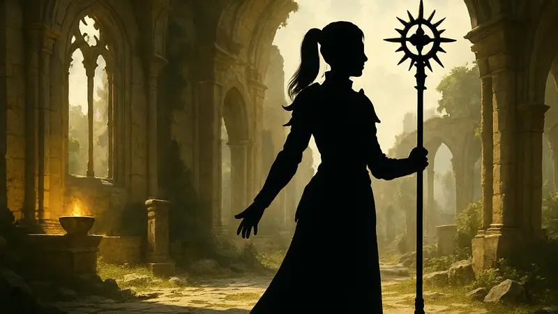 Косплей Шэдоухарт из Baldur's Gate 3 в образе жрицы домена света от Narga