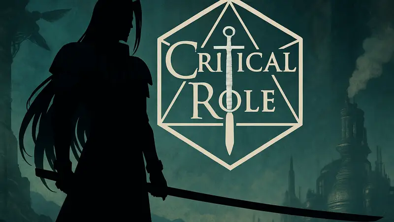 Изображение Сефирота из Final Fantasy 7 Revelation на фоне логотипа Critical Role.