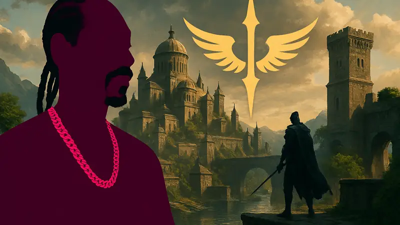 Снуп Догг и логотип игры Stranger Than Heaven