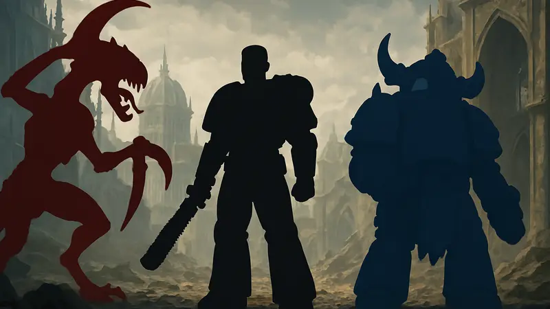 Коллекционные фигурки YouTooz Ликтора, Тита и Оккультного терминатора из Warhammer 40,000: Space Marine 2.