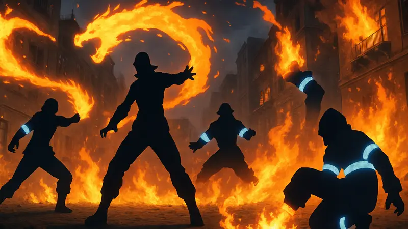 Персонажи аниме Fire Force, использующие мощные способности Игниции в битве